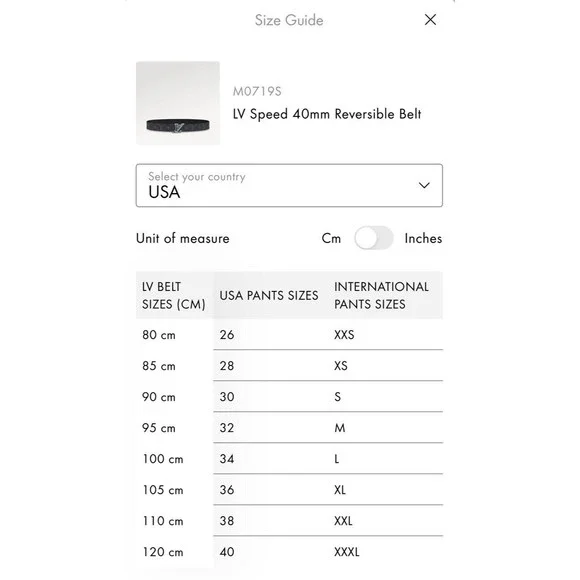 NIB Louis Vuitton Speed 40mm Reversible Belt M0719S Black Monogram Sz 90 - Picture 8 of 8